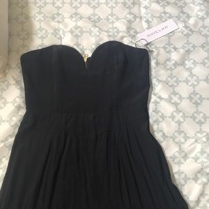 Black Strapless Romper
